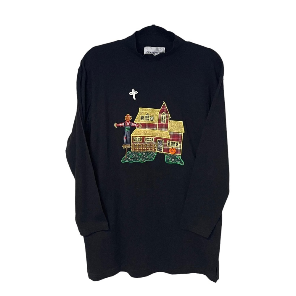 NWT Eagle’s Eye Deadstock Haunted Mansion Mockneck  Long Sleeve T-Shirt Small